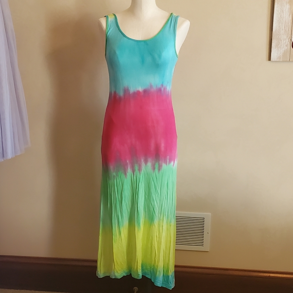 Tie dye maxi dress